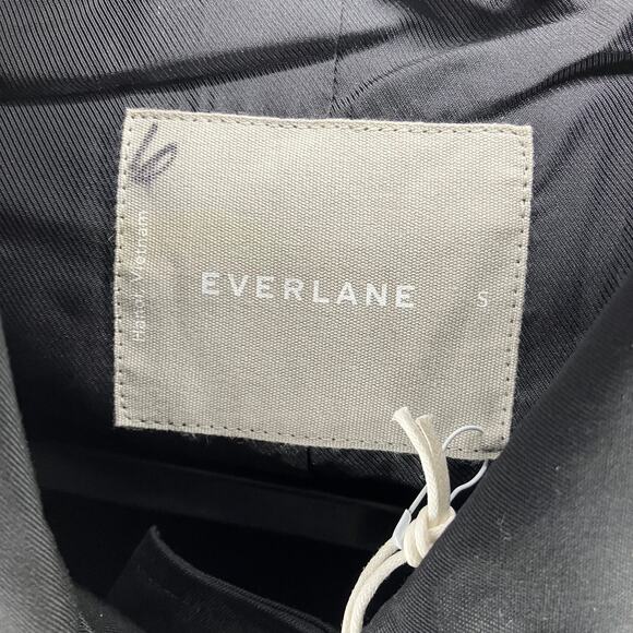 NWT EVERLANE The Italian Wool Modern Trench Black Small - Picture 4 of 6